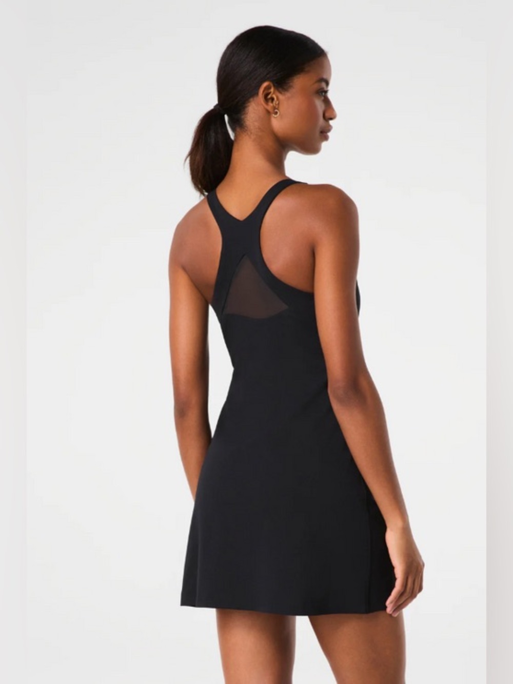 SPANX Shape Get Moving V-Neck Dress Activewear Black Medium NWT